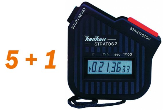 Hanhart Stoppuhr Stratos 2, 1/100 Sek. (6 Stück)