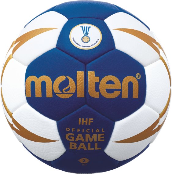 Molten Handball H2X5001-BW, Blau/Weiß/Gold,...
