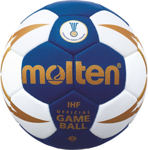 Molten Handball H3X5001-BW, Blau/Weiß/Gold,...